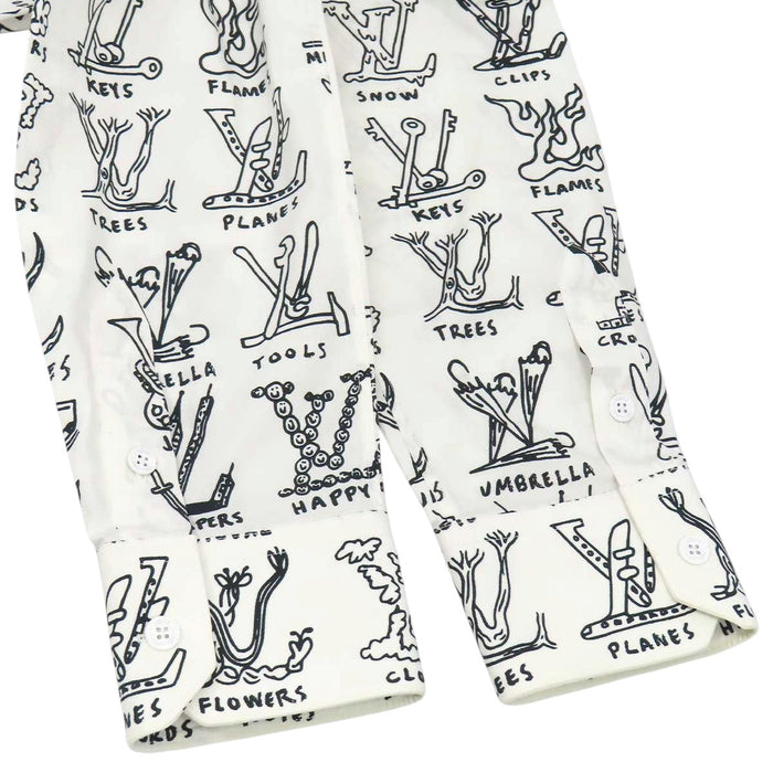 LOUIS VUITTON 
プレイス グラフィック ロングスリーブ コットン 
LV ロゴ 総柄 シャツ