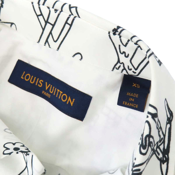 LOUIS VUITTON 
プレイス グラフィック ロングスリーブ コットン 
LV ロゴ 総柄 シャツ