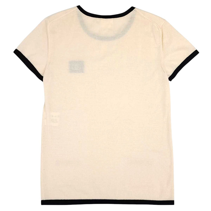 CHANEL 
06C COCO CC ロゴ カシミヤ シルク クルーネック 
ココマーク ショートスリーブ ニット