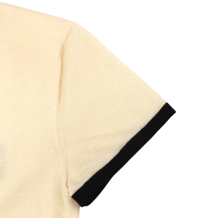 CHANEL 
06C COCO CC ロゴ カシミヤ シルク クルーネック 
ココマーク ショートスリーブ ニット