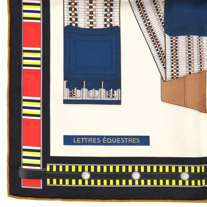 HERMES 
レトル エケストル スカーフ 大判 シルク 
カレ 90 LETTRES EQUESTRES