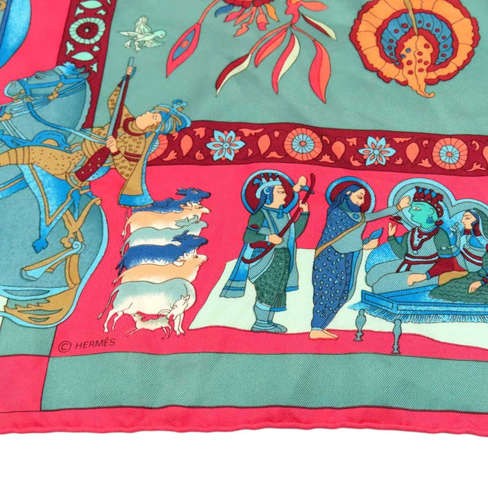 HERMES 
スカーフ 大判 シルク 
カレ 90 Fantaisies indiennes 眩惑のインド