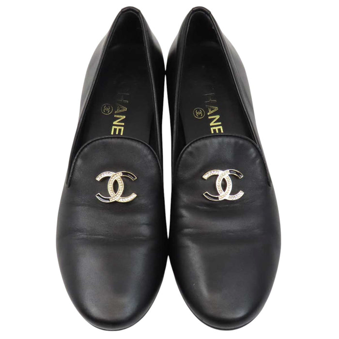CHANEL 
COCO CC ロゴ レザー 
ココマーク オペラシューズ