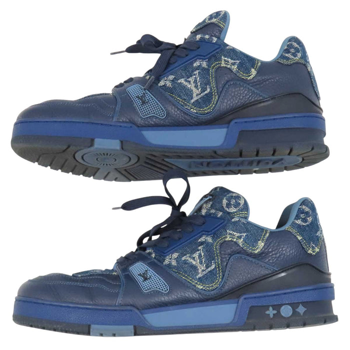 LOUIS VUITTON 
レザー レースアップ 
×NIGO LV トレイナーライン モノグラムデニム スニーカー