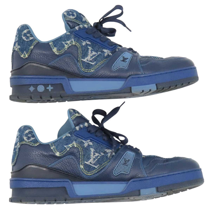 LOUIS VUITTON 
レザー レースアップ 
×NIGO LV トレイナーライン モノグラムデニム スニーカー
