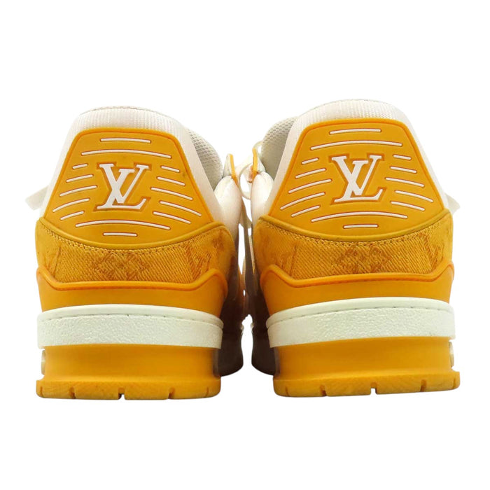 LOUIS VUITTON 
LV ロゴ 総柄 ローカット レザー デニム レースアップ 
トレイナー ライン スニーカー