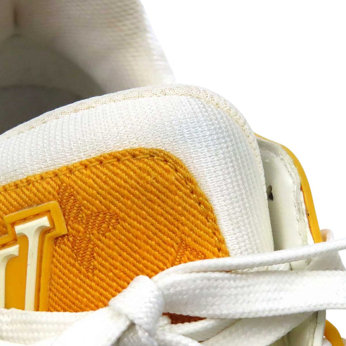 LOUIS VUITTON 
LV ロゴ 総柄 ローカット レザー デニム レースアップ 
トレイナー ライン スニーカー