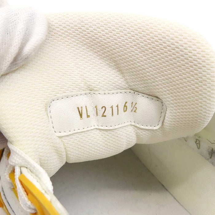 LOUIS VUITTON 
LV ロゴ 総柄 ローカット レザー デニム レースアップ 
トレイナー ライン スニーカー