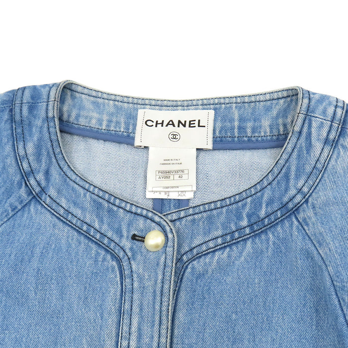 CHANEL 
COCO CC ココボタン コットン 
ココマーク デニム ジャケット