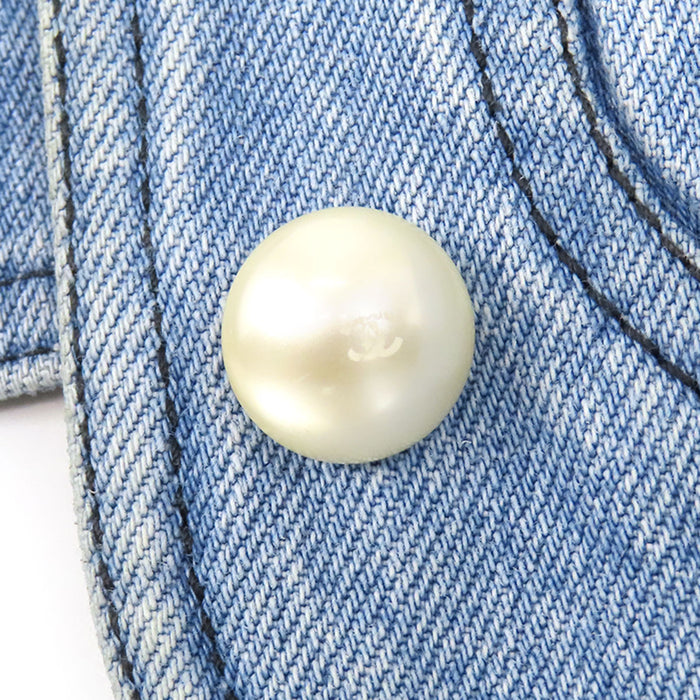 CHANEL 
COCO CC ココボタン コットン 
ココマーク デニム ジャケット