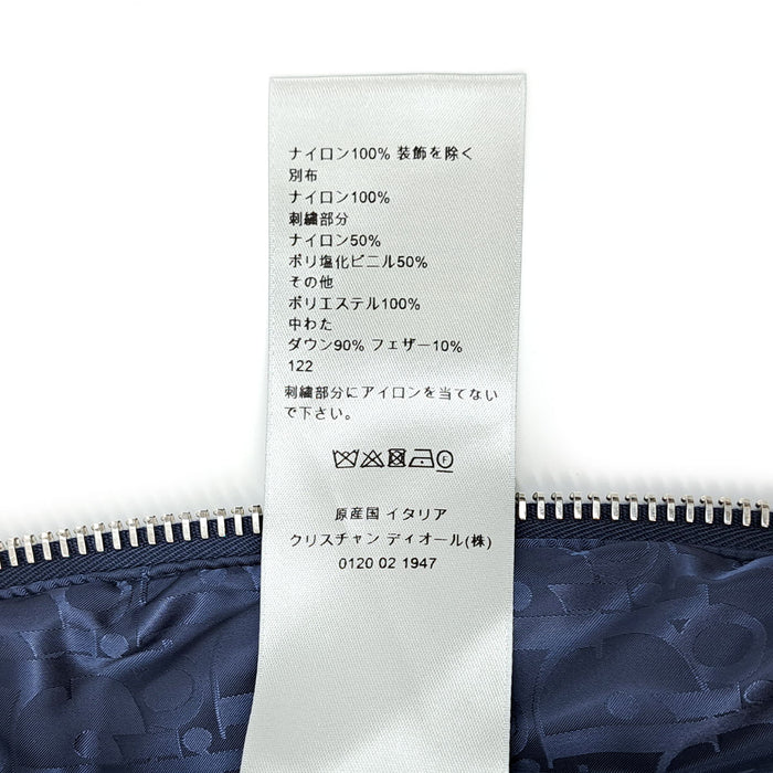 Dior 
ロゴ 総柄 ダブルジップ ハイネック ナイロン 
オブリーク ダウンジャケット 
ディオールオム