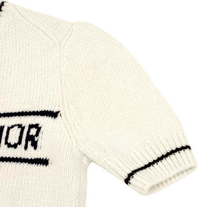 Dior 
ウール カシミヤ混 スター クルーネック 
ロゴ ショートスリーブ ニット 
クリスチャンディオール