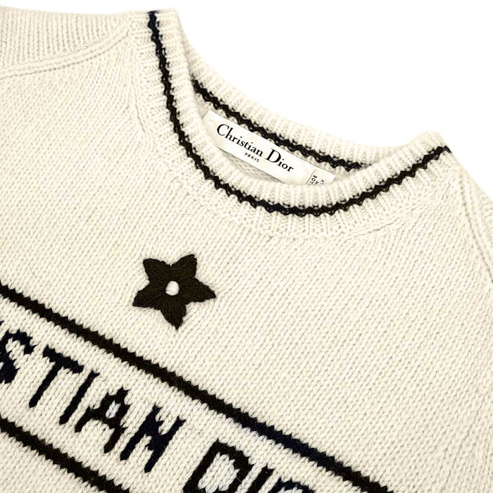Dior 
ウール カシミヤ混 スター クルーネック 
ロゴ ショートスリーブ ニット 
クリスチャンディオール