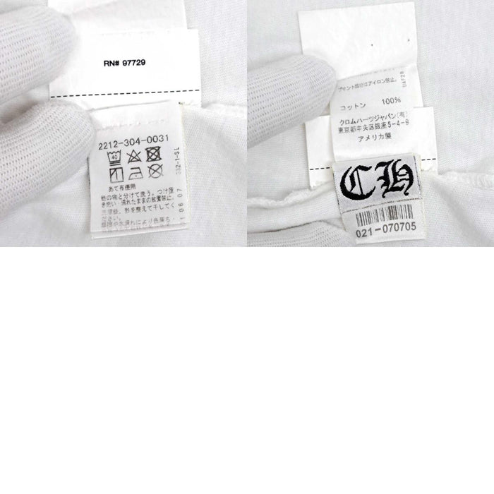 CHROME HEARTS 
CH ロゴ コットン クルーネック 
スクロールラベル プリント Tシャツ