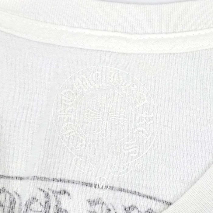 CHROME HEARTS 
CH ロゴ コットン クルーネック 
スクロールラベル プリント Tシャツ