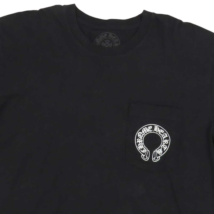 CHROME HEARTS 
CH ロゴ クロス クルーネック 
袖フローラル ホースシュー ロングスリーブ Tシャツ