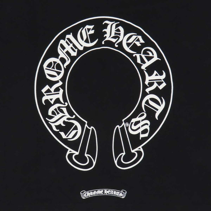 CHROME HEARTS 
CH ロゴ クロス クルーネック 
袖フローラル ホースシュー ロングスリーブ Tシャツ