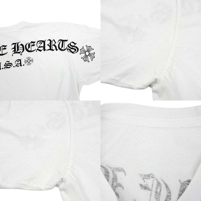 CHROME HEARTS 
USA スクロールラベル CHプラス コットン クルーネック 
バック アーチ ロゴ Tシャツ