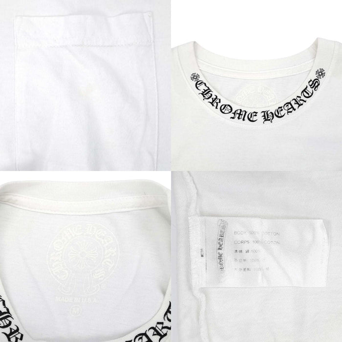 CHROME HEARTS 
CH コットン クルーネック 
ネックロゴ Tシャツ