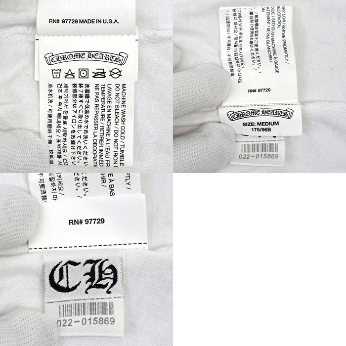 CHROME HEARTS 
T-shirt en coton à col rond CH FUCK YOU à manches longues 
avec étiquette scroll et logo sur la manche