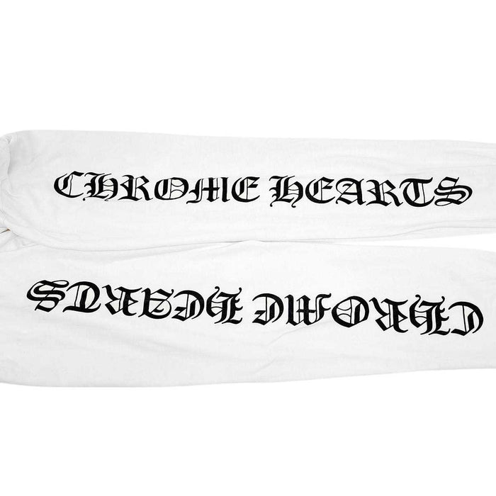CHROME HEARTS 
T-shirt en coton à col rond CH FUCK YOU à manches longues 
avec étiquette scroll et logo sur la manche