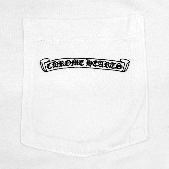 CHROME HEARTS 
T-shirt en coton à col rond CH FUCK YOU à manches longues 
avec étiquette scroll et logo sur la manche