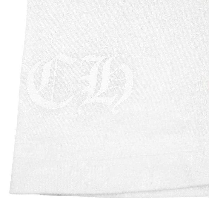 CHROME HEARTS 
T-shirt en coton à col rond CH FUCK YOU à manches longues 
avec étiquette scroll et logo sur la manche