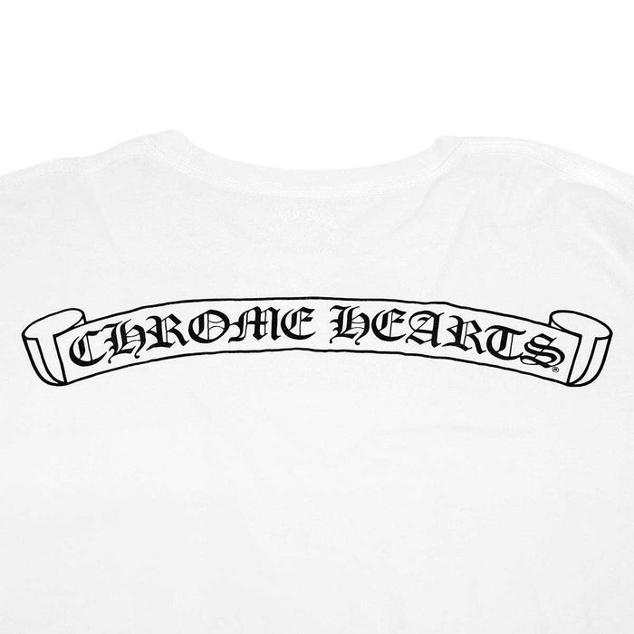CHROME HEARTS 
T-shirt en coton à col rond CH FUCK YOU à manches longues 
avec étiquette scroll et logo sur la manche