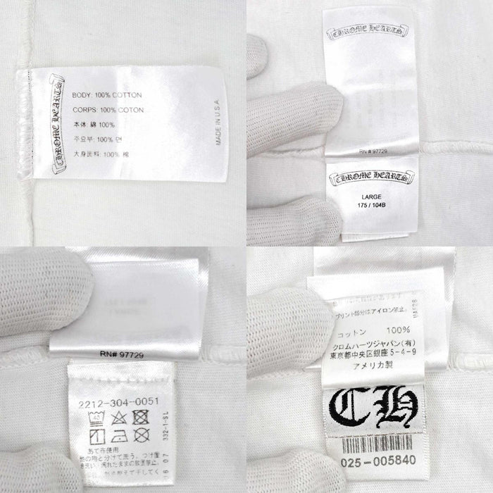 CHROME HEARTS 
CH スクロールラベル ロゴ コットン クルーネック 
ホースシュー プリント Tシャツ