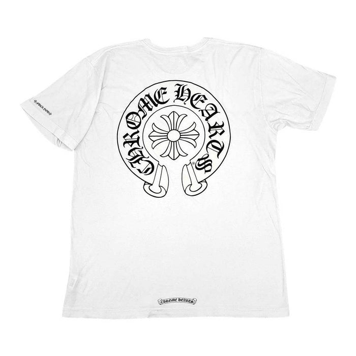 CHROME HEARTS 
CH スクロールラベル ロゴ コットン クルーネック 
ホースシュー プリント Tシャツ
