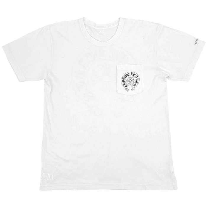 CHROME HEARTS 
CH スクロールラベル ロゴ コットン クルーネック 
ホースシュー プリント Tシャツ
