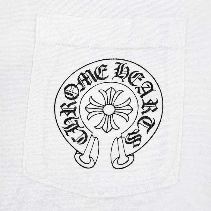CHROME HEARTS 
CH スクロールラベル ロゴ コットン クルーネック 
ホースシュー プリント Tシャツ