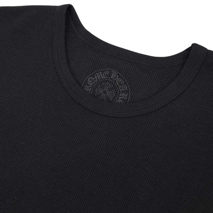 CHROME HEARTS 
CH スクロールラべル クルーネック 
ホースシュー 袖フローラル サーマル ロングスリーブ Tシャツ