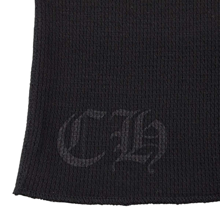 CHROME HEARTS 
CH スクロールラべル クルーネック 
ホースシュー 袖フローラル サーマル ロングスリーブ Tシャツ
