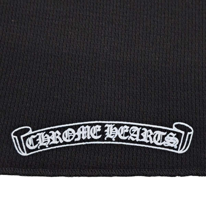 CHROME HEARTS 
CH スクロールラべル クルーネック 
ホースシュー 袖フローラル サーマル ロングスリーブ Tシャツ