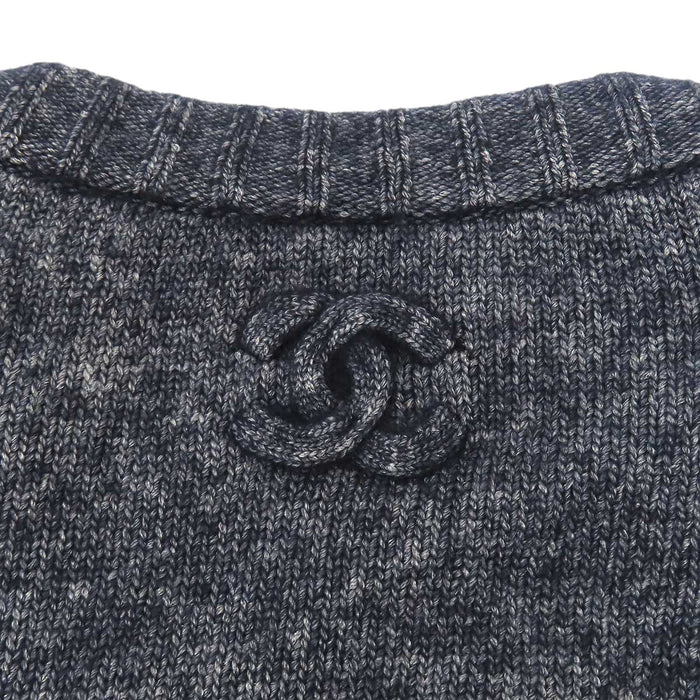 CHANEL 
COCO CC ロゴ シルク カシミヤ混 七分袖 
ココマーク ニット カーディガン
