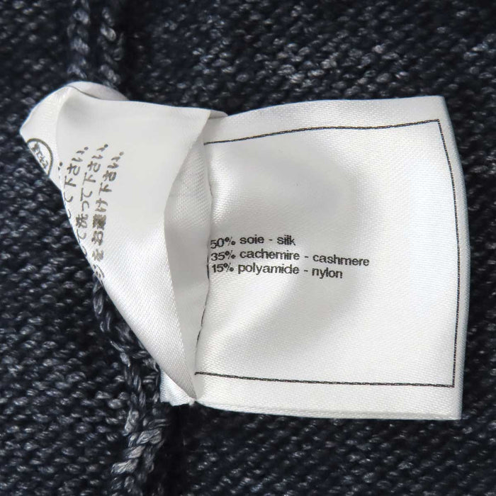 CHANEL 
COCO CC ロゴ シルク カシミヤ混 七分袖 
ココマーク ニット カーディガン