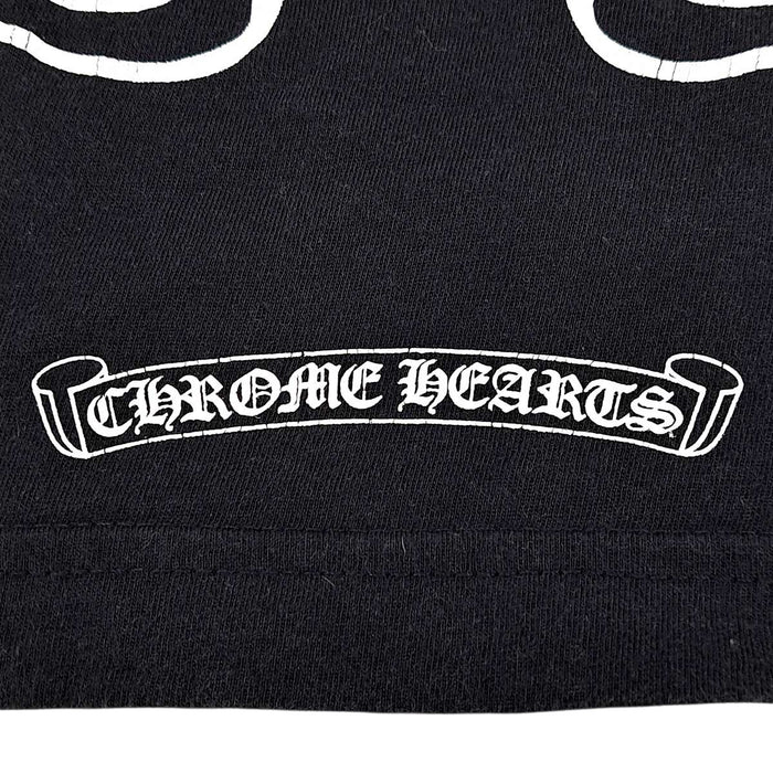 CHROME HEARTS 
CH ロゴ コットン クルーネック 
袖フローラル ホースシュー ロングスリーブ Tシャツ