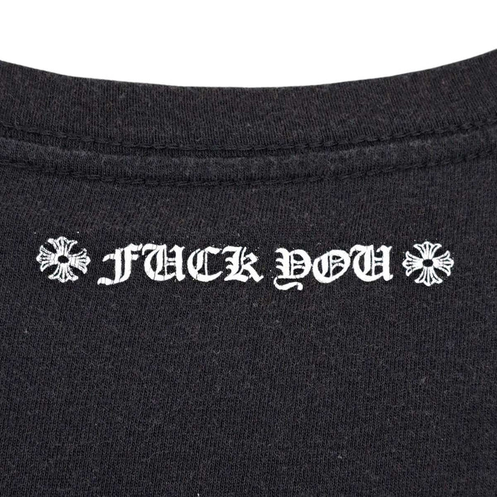 CHROME HEARTS 
CH ロゴ コットン クルーネック 
袖フローラル ホースシュー ロングスリーブ Tシャツ