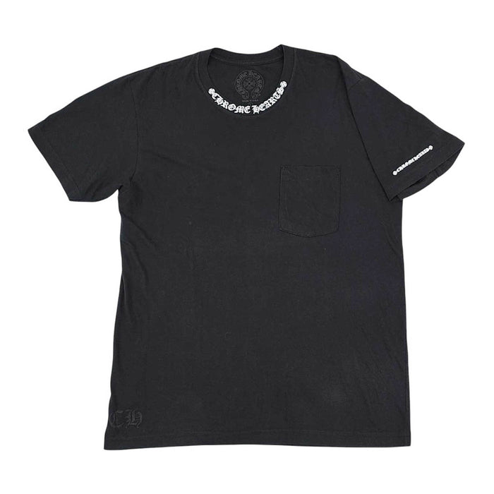 CHROME HEARTS 
CH ロゴ コットン クルーネック 
ネック ロゴ プリント Tシャツ