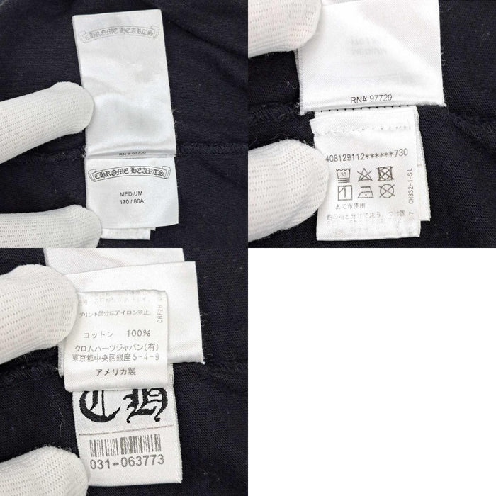 CHROME HEARTS 
CH FRL Circle Logo L/S Tee, T-shirt en coton à col rond avec logo 
Logo circulaire dégradé, manches longues ornées de motifs floraux