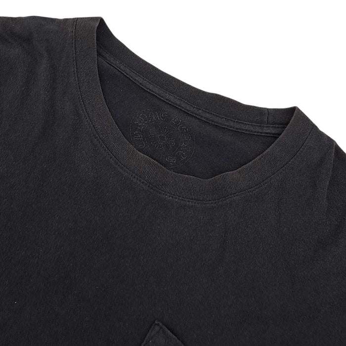 CHROME HEARTS 
CH FRL Circle Logo L/S Tee, T-shirt en coton à col rond avec logo 
Logo circulaire dégradé, manches longues ornées de motifs floraux