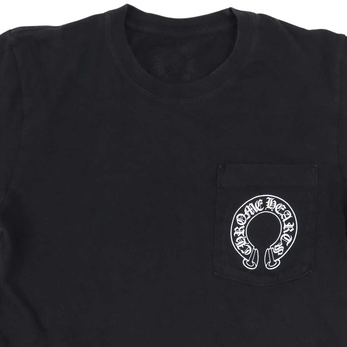CHROME HEARTS 
CH ロゴ コットン クルーネック 
袖フローラルクロス ホースシュー ロングスリーブ Tシャツ