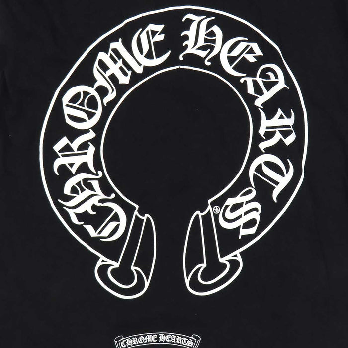 CHROME HEARTS 
CH ロゴ コットン クルーネック 
袖フローラルクロス ホースシュー ロングスリーブ Tシャツ