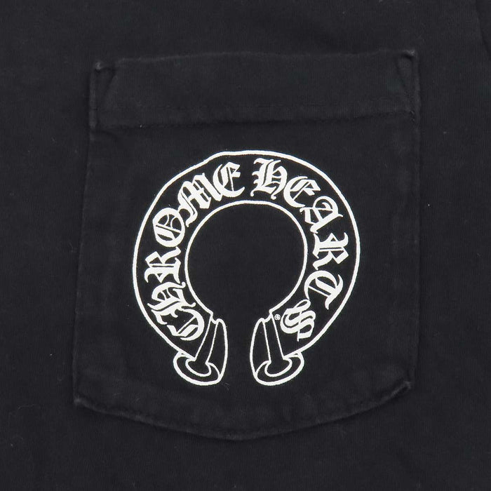 CHROME HEARTS 
CH ロゴ コットン クルーネック 
袖フローラルクロス ホースシュー ロングスリーブ Tシャツ