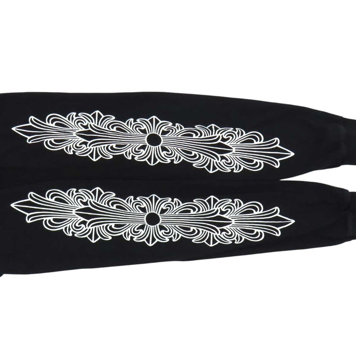CHROME HEARTS 
CH ロゴ コットン クルーネック 
袖フローラルクロス ホースシュー ロングスリーブ Tシャツ