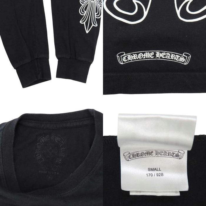 CHROME HEARTS 
CH ロゴ コットン クルーネック 
袖フローラルクロス ホースシュー ロングスリーブ Tシャツ