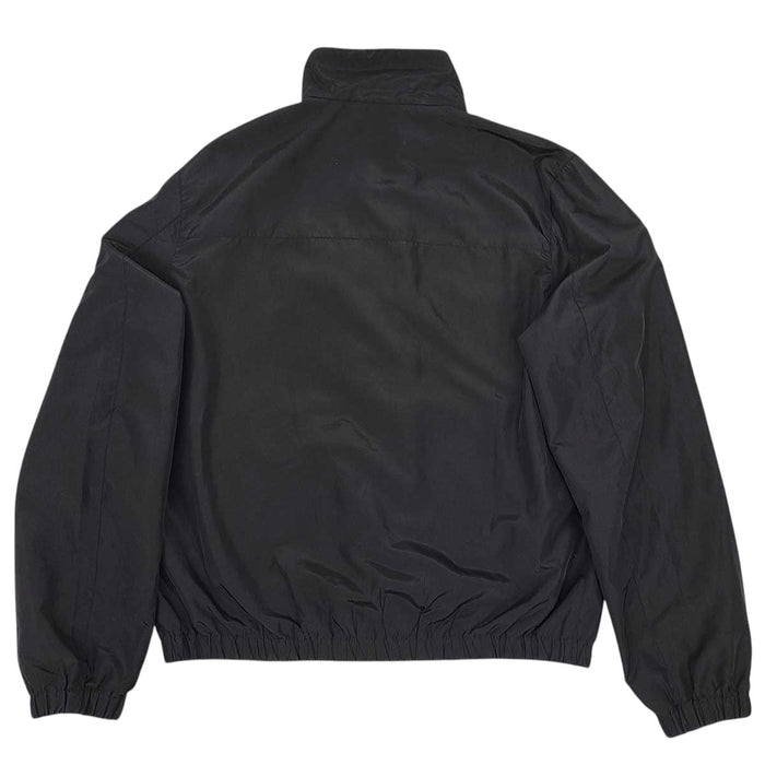 PRADA 
Blouson zippé à col montant 
avec plaque triangulaire et logo triangulaire