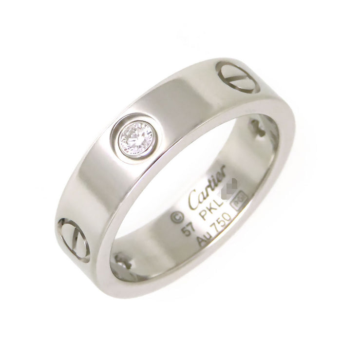 CARTIER 
Love Ring with Half Diamonds
