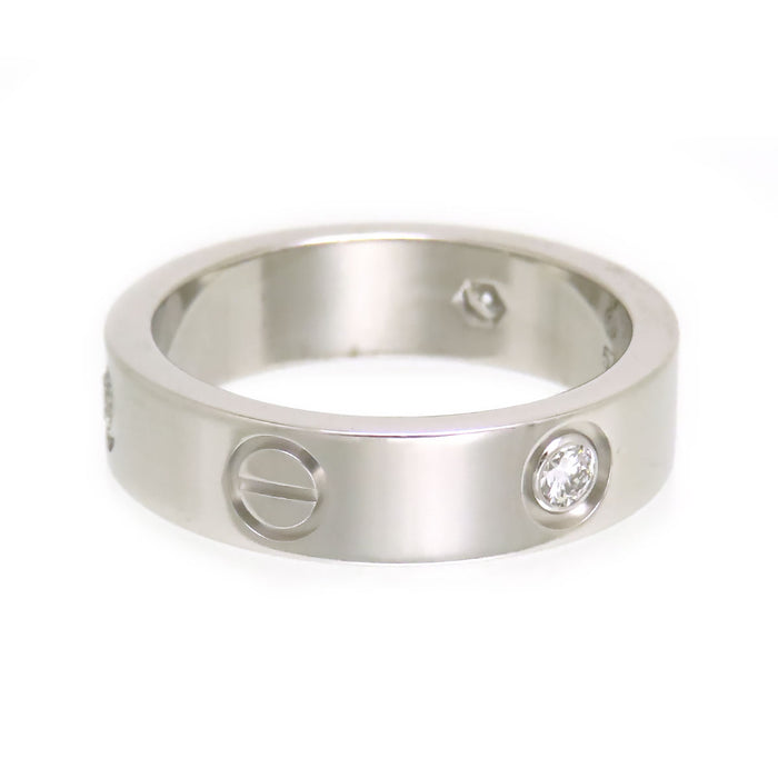 CARTIER 
Love Ring with Half Diamonds